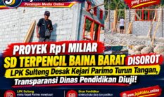 Proyek Rp1 Miliar SD Terpencil Baina Barat Disorot: LPK Sulteng Desak Kejari Parimo Turun Tangan, Transparansi Dinas Pendidikan Diuji!